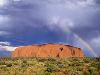 Rainbow desert rock sky ground 2 - albert namatjira free wallpaper