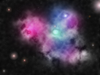 Colorful object black sky stars - star and dust free wallpaper
