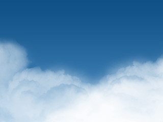 Plane flying cloudy blue sky 3 - a cloudy blue sky free wallpaper