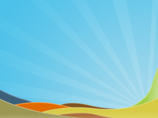 Blue sky clouds hills sunburst - a few hill free wallpaper