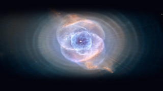 Planetary object space image view - a blue ring free wallpaper