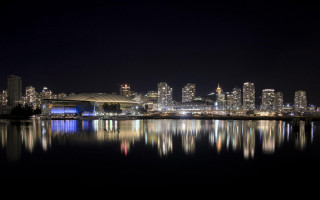 City skyline night reflection water 12 - bruce munro free wallpaper