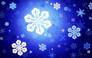 Snowflake blue background snowflakes bottom 2 - a snowflake free wallpaper