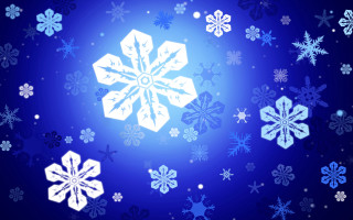 Snowflake blue background snowflakes bottom 3 - a snowflake free wallpaper