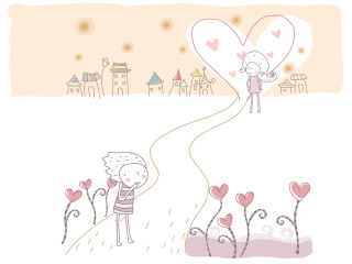Person holding heart balloon city 2 - chiho aoshima free wallpaper