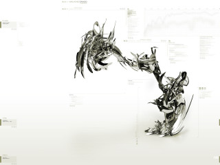 Dragon sculpture long tail wings - deconstructivism free wallpaper