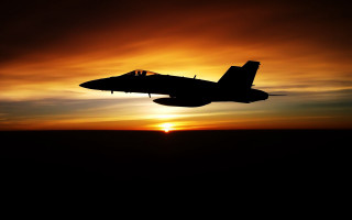 Fighter jet sunset cloudy sky - sunset free wallpaper