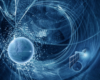 Blue sphere space scene mandelbrot - benoit b. mandelbrot free wallpaper