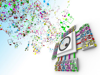 Music note soundboard colorful notes - beeple free wallpaper