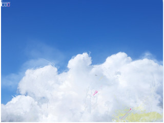 Blue sky white clouds kites - colorful cloud free wallpaper