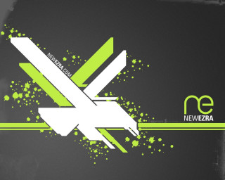 Green white abstract black background - abstract design free wallpaper