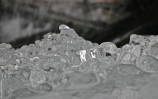 Ice cubes closeup table water - ice free wallpaper