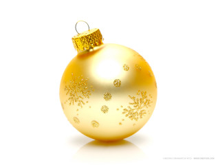 Golden christmas ornament snowflakes gold 3 - a gold ribbon free wallpaper