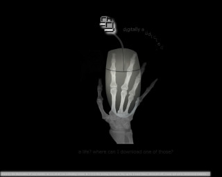 Skeleton hand computer mouse keyboard - david firth free wallpaper