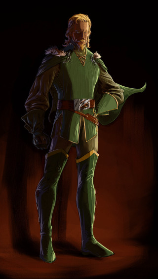 Green outfit epic fantasy male - dark free wallpaper