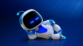 Robot astronaut glowing moonlight galaxy - its back free wallpaper