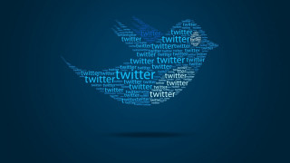 Twitter logo words blue background - new objectivity free wallpaper