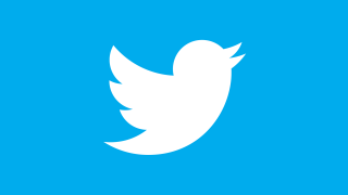 White twitter logo blue background - left free wallpaper