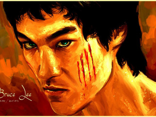 Man bloody face cross forehead - a painting of a man free wallpaper