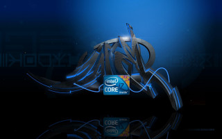 Intel core logo dark background - cinema 4 d free wallpaper