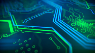 Circuit board neon lights blue - neon free wallpaper