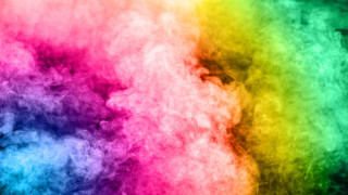 Rainbow smoke cloud airbrush forest - this image free wallpaper