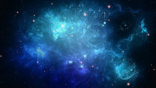 Blue purple space stars dust - benoit b. mandelbrot free wallpaper