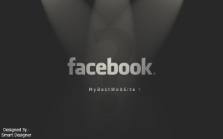 Dark spotlight facebook white letters - a spotlight free wallpaper