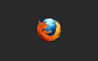 Firefox logo black background blue - orange free wallpaper