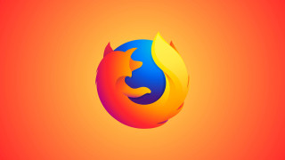 Firefox logo red background blue - a yellow circle free wallpaper