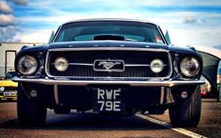 Mustang parked parking lot other - f 8 aperture free wallpaper