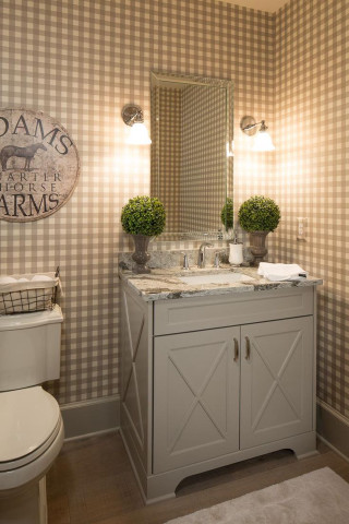 Bathroom toilet interior modern clean - a sign above free wallpaper