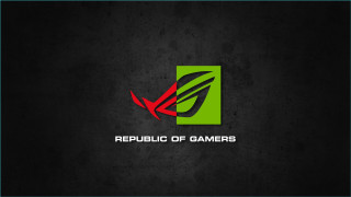 Gaming company green red logo - arrow free wallpaper