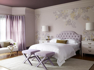 Bedroom artsandcrafts mutedcolors digitalrendering woodenfloor - curtain free wallpaper