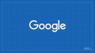 Blueprint google logo blue background - beeple free wallpaper