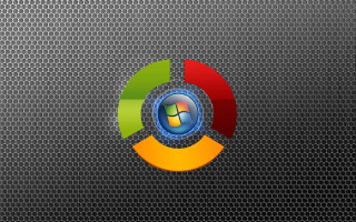 Chrome background colorful logo circular - bauhau free wallpaper