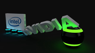 Black green object intel box - object free wallpaper