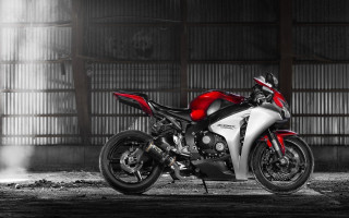 Red white motorcycle garage building - motorcycle free wallpaper