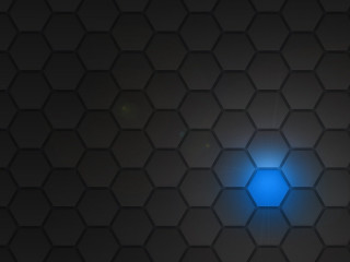 Dark blue hexagonal pattern light 2 - the middle free wallpaper