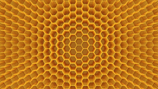 Yellow hexagon honeycomb 3d bathroom - hexagonal free wallpaper