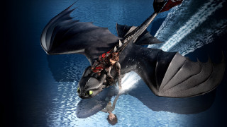 Dragon flying man boat water - over a body of water free wallpaper