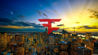 City skyline red f sunset - dr. atl free wallpaper