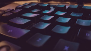 Close up keyboard blue purple - a close up of a keyboard free wallpaper