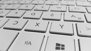 Keyboard closeup black white background 2 - the keyboard free wallpaper