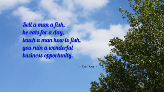 Blue sky quote Lao self - a blue sky free wallpaper