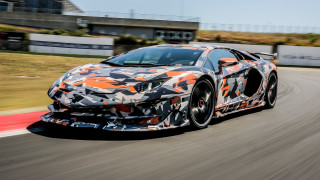 Camouflaged sports car track sky - a track free wallpaper