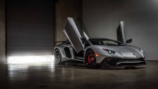 Silver sports car doors open 3 - its door free wallpaper