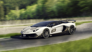 White sports car driving road 3 - a road next free wallpaper