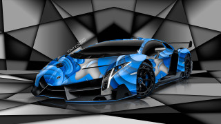 Blue black sportscar geometric checkered - geometric free wallpaper