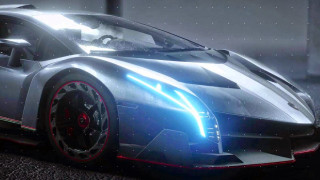 Futuristic car bright light rear - the front of its free wallpaper